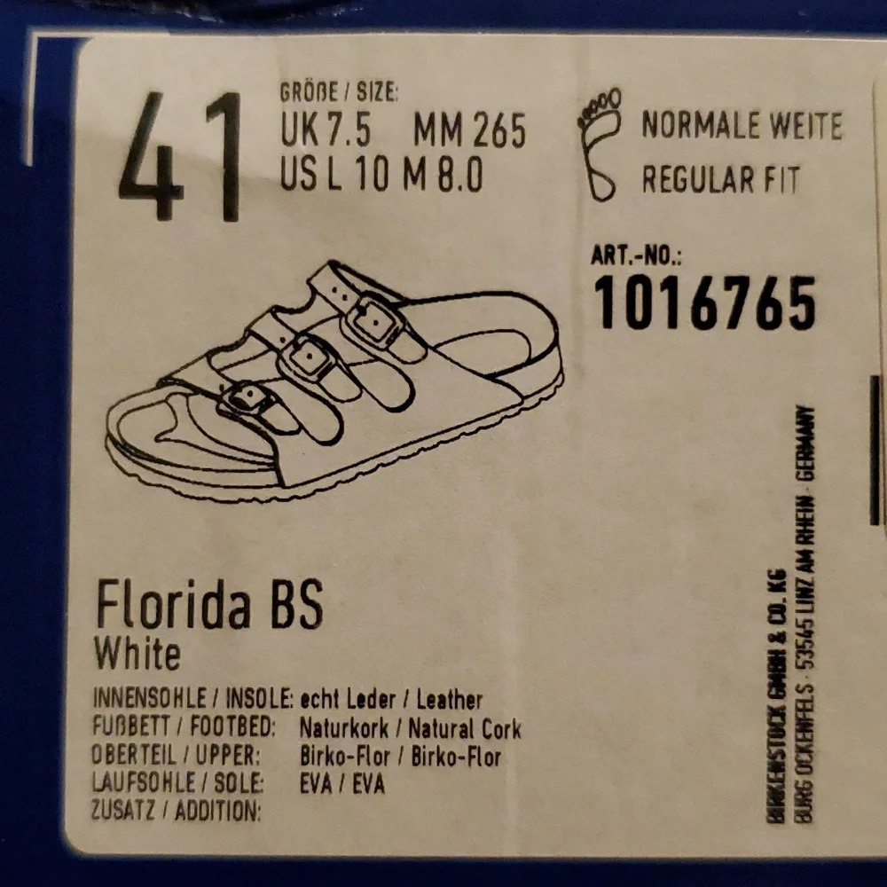 BIRKENSTOCK Florida BS White